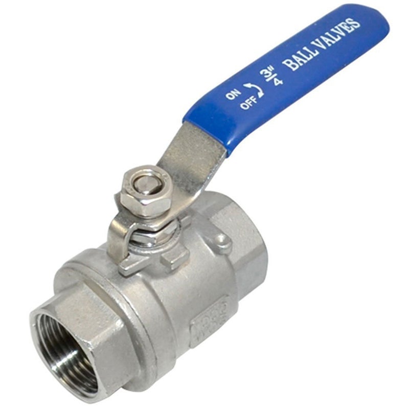 Ximimark 3/4" NPT Female 316 Stainless Steel Full Port Ball Valve Vinyl Handle - Image 1